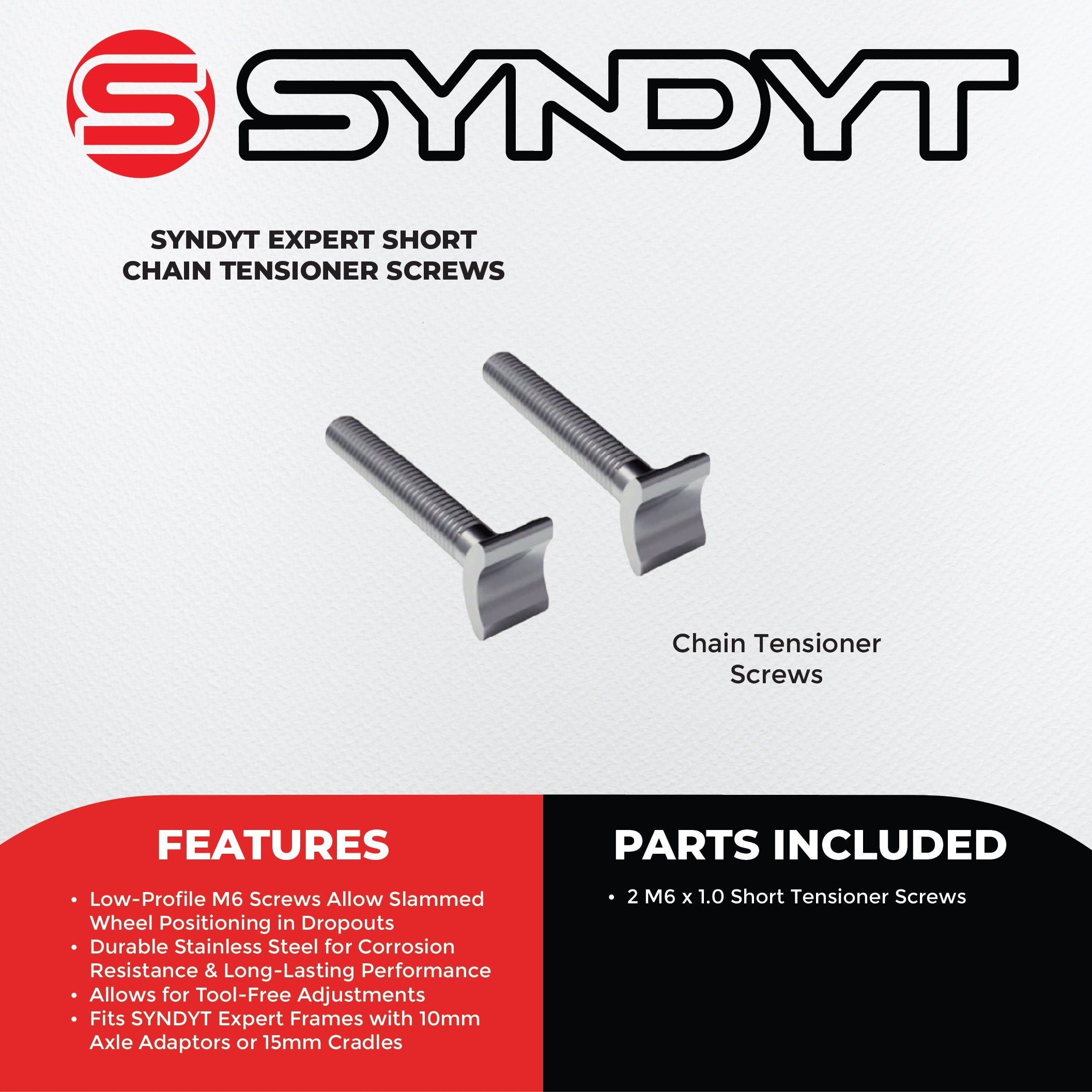 SYNDYT BMX Bike Expert Stubby Chain Tensioner Screws