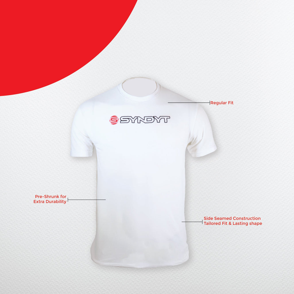 SYNDYT Short Sleeve Unisex T-Shirt White